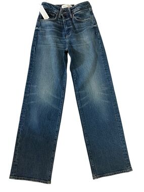 Denim Forum Women’s High-Rise Wide-Leg Jeans in Dark Blue